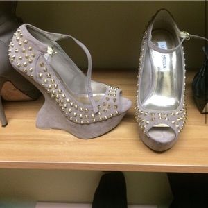 Steve Madden pep toe wedges size 7.5